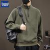 Romon Men's Loose Long Sleeve Sweatshirt - 2025 Trendy Korean Style for Autumn/Winter Casual Wear