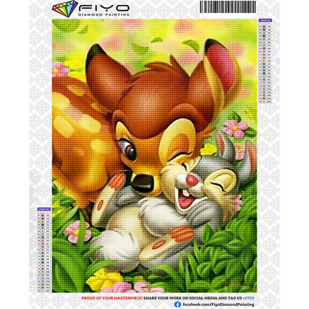 Bambi 5D Diamantové malování Disney Plná diamantová výšivka Kreslené DIY kamínkové obrázky Sady křížového stehu Řemesla Domácí dekorace
