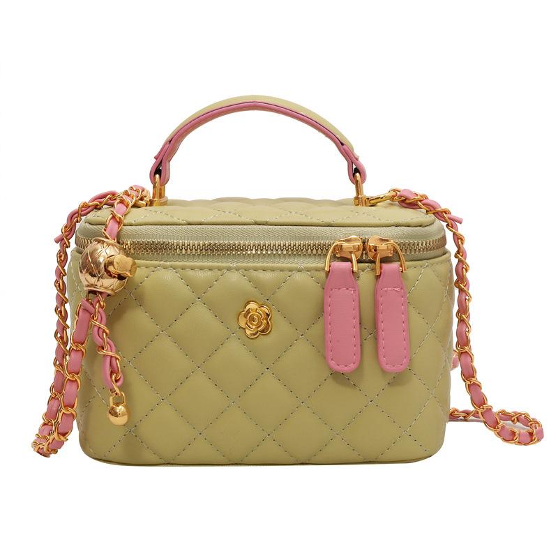 Премиальная сумка-коробка с бриллиантовой цепочкой, женская, ранняя осенняя мода, универсальная сумка-мессенджер, мини-сумка large: 18 * 9 * 11