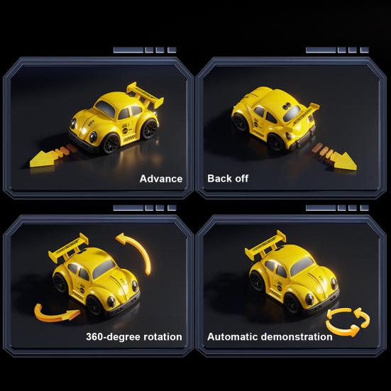 Remote Control Car Toy 3 Modes Smart Sensor Escaping Following Beetle Car Toddlers Boys Educational RC Drift Stunt Car Toy with Sound Light