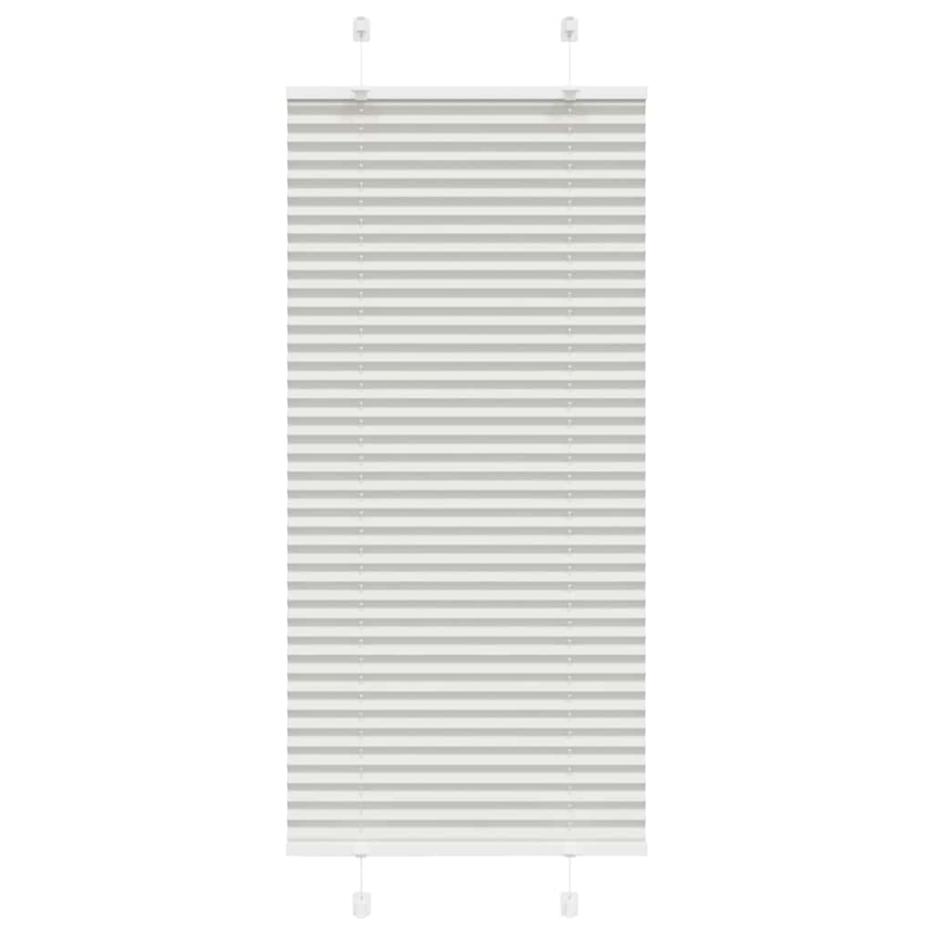 Light Grey Pleated Blind 55X150 Cm Fabric Width 54.4Cm