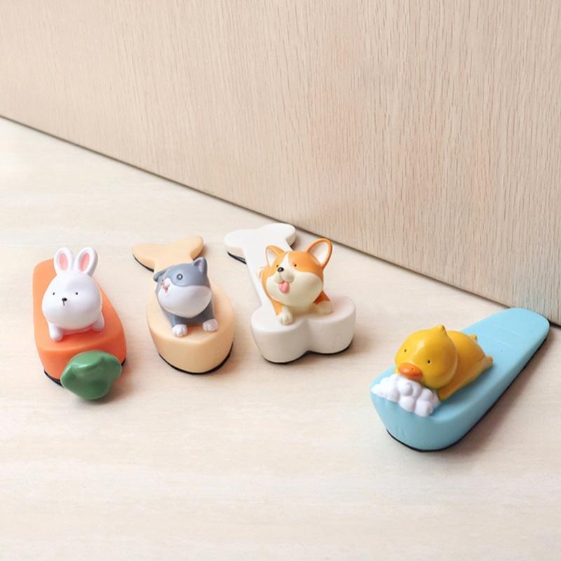 Cute Animal Door Stop Collision Prevention Windproof Prevent Slipping Funny Decorative Wedge Door Stopper Duck