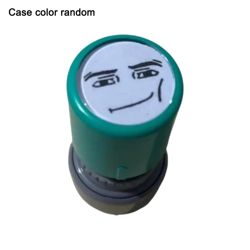 

Color Random Quick-drying Inkable Fun Emotion Seal Toy Anime Characters Pressable Novelty Gag Face Seal Funny Kid s Toy