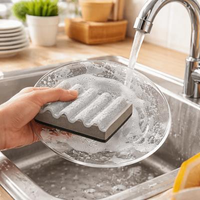 Double-Sided Rust-Removing Sponge Rust Removal Pan Cleaning Brush Sponge Scrubber  Kitchen Sink