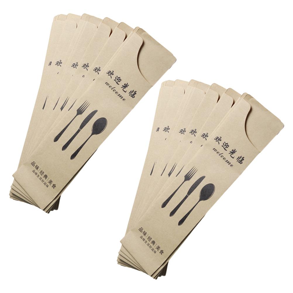 100 Stück Pergamentpapier Messer- und Gabelverpackungsbeutel Besteckbeutel Geschirr Aufbewahrungsregal Abdeckungen Esszimmerdekor Beutel Bankett