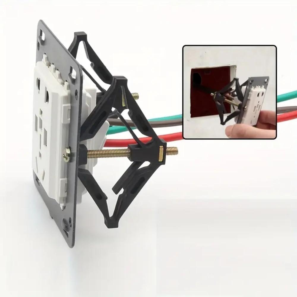 

10pcs Black 86 Type Wall Socket Repairer Plastic Switch Box Repair Tool Home 10pcs