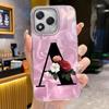 A-Z Black Letter Peony Flower  Shockproof Phone Case For Honor 200 400 90 Pro Lite Smart Silicone Couple Fundas Shell Back Cover