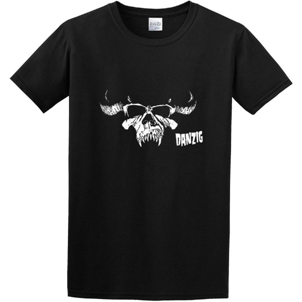 Danzig Punk Band Graphico Hals Herren T-Shirt Schwarz