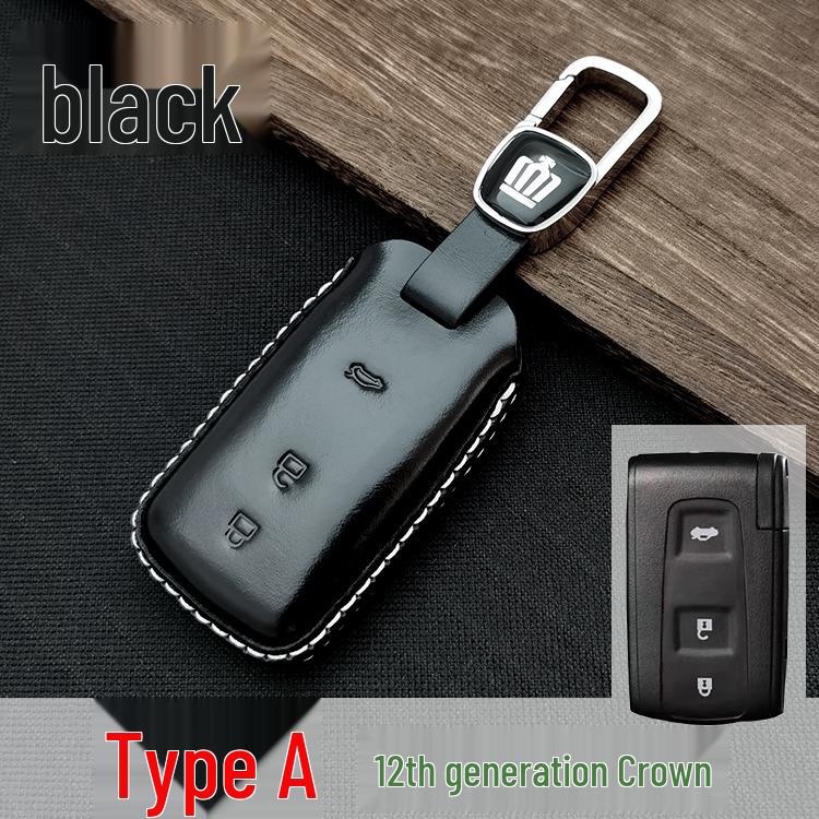 Key cover for Toyota Crown 13th gen, Land Cruiser 12th & 14th gen key shell, men s key accessory.