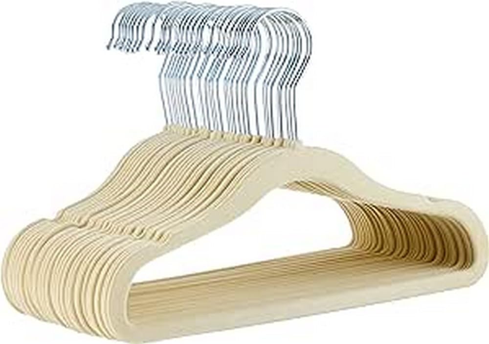 

Amazon Basics 30-Pack Children s Clothes Hangers, Anti-Slip, Beige