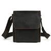 Men Vintage Crazy Horse Top Layer Cowhide Crossbody Sling Bag 10 Inch Shoulder Bag For Outdoor Travel Business Use