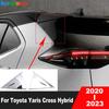 Rear Window Spoiler Cover Trim For Toyota Yaris Cross Hybrid     Chrome Car Decoration Exterior Accessories