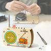 Kit Radio en Bois Bricolage Rétro FM Éducatif STEM Jouet de Construction Kit d'Expérience Scientifique Puzzle 3D Artisanat Cadeau d'Anniversaire Pour Enfants Adolescents
