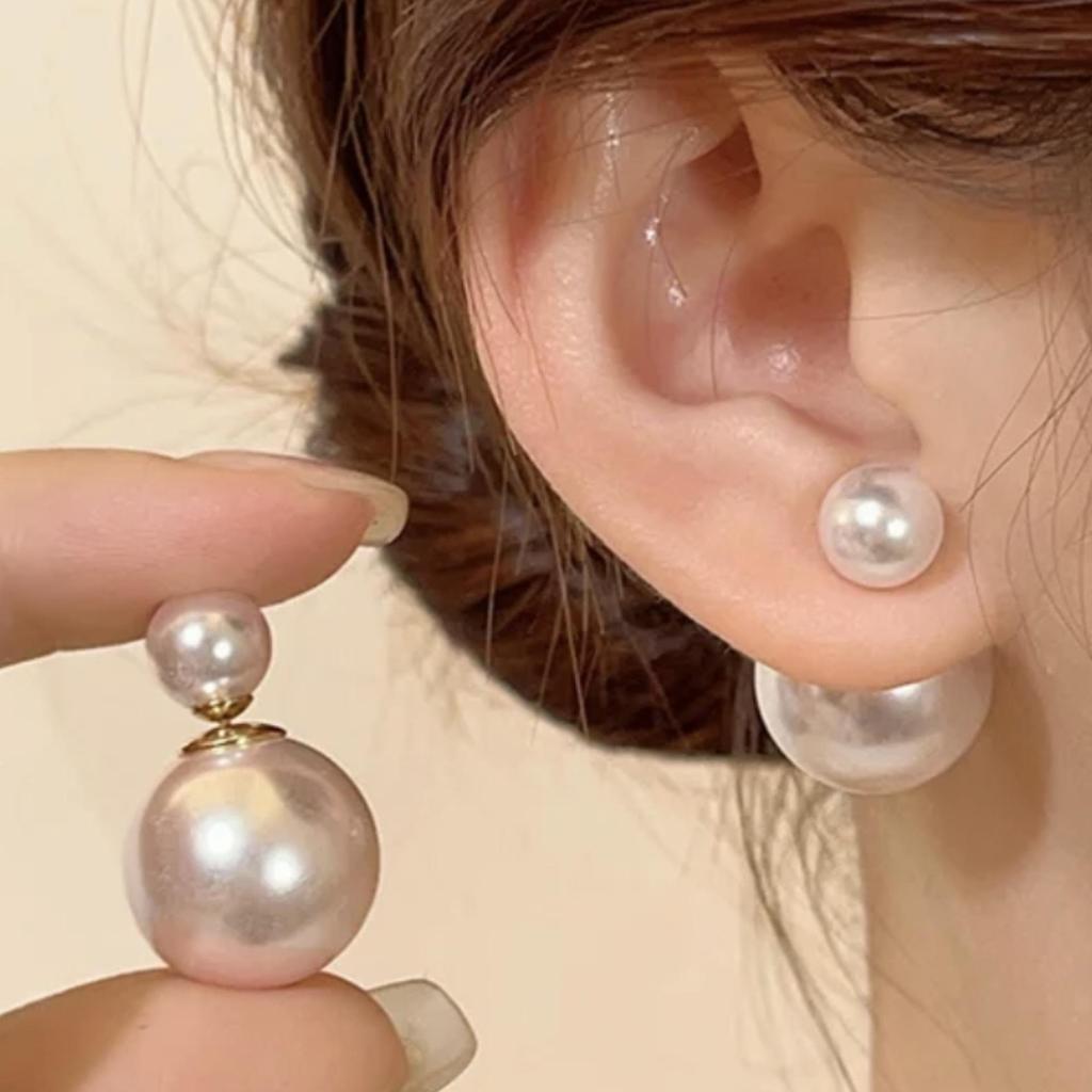 Boucles d'oreilles en argent sterling et perles pour femme – Design luxueux de style chinois rétro