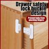 Kühlschranktürschloss, selbstklebender Türverschluss mit Befestigungsschnalle, kein Bohren erforderlich, Anti-Öffnungs-Schnalle für die Küche
