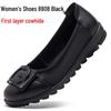 Ladies' Genuine Leather Non-Slip Slip-On Shoes - Soft Sole Comfort for Middle-Aged & Elderly