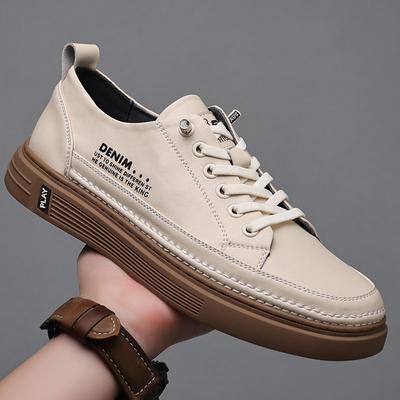 2025 Summer and Autumn Men's Shoes Student Thick Soled Board Shoes Men's Summer Thin Edition Korean Large Men's Shoes