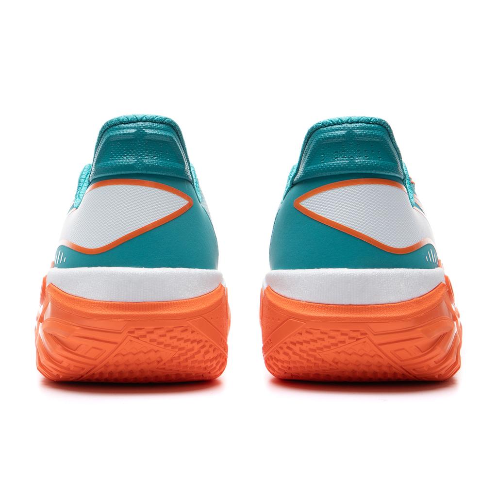 New LiNing Jie Ao 2 Cushioning Anti Slip And Wear Resistant Rebound Low Top Outdoor Basketball Shoes Men's Cyan Orange ABFV013-2