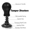 Spring Loaded Coffee Tamper Flat/threaded Bottom Coffee Powder Press Durable Coffee Leveler  Bar