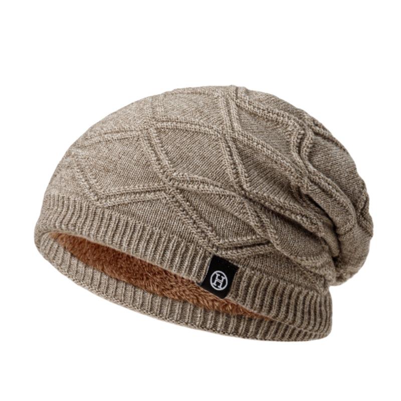 

Новые теплые зимние шапки унисекс с меховой подкладкой, стильная шапка-бини для мужчин и женщин, мягкая вязаная шапка с напуском