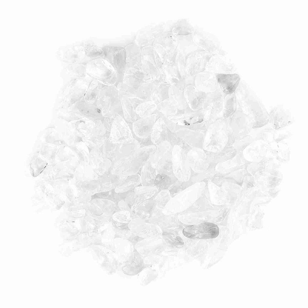 Trommelsteinsplitter, zerkleinerte natürliche Bergkristallstücke