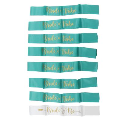 8 pezzi fascia da sposa damigella d'onore lettere dorate materiale ipoallergenico sposa per essere set fascia per matrimonio