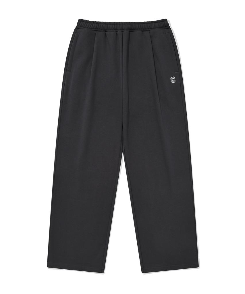 COVERNAT One-Pleat Semi-Wide Fit Sweatpants Charcoal