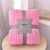 Thick Striped Flannel Fleece Blanket - Super Soft Throw for Office, Yoga, or Gift