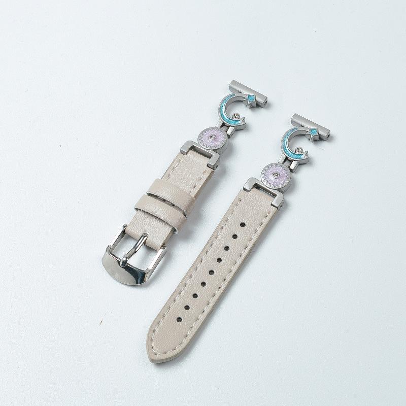 Premium Patchwork Leather Strap for Xiaomi Band 9 and Apple Watch Series 8/7/6 - Women's Edition