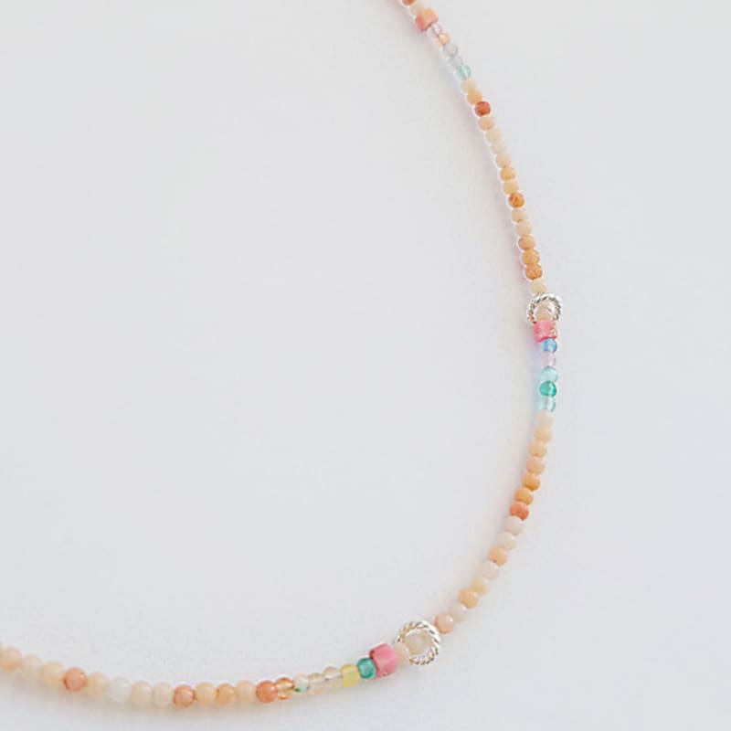 BSWAN pink opal ring necklace