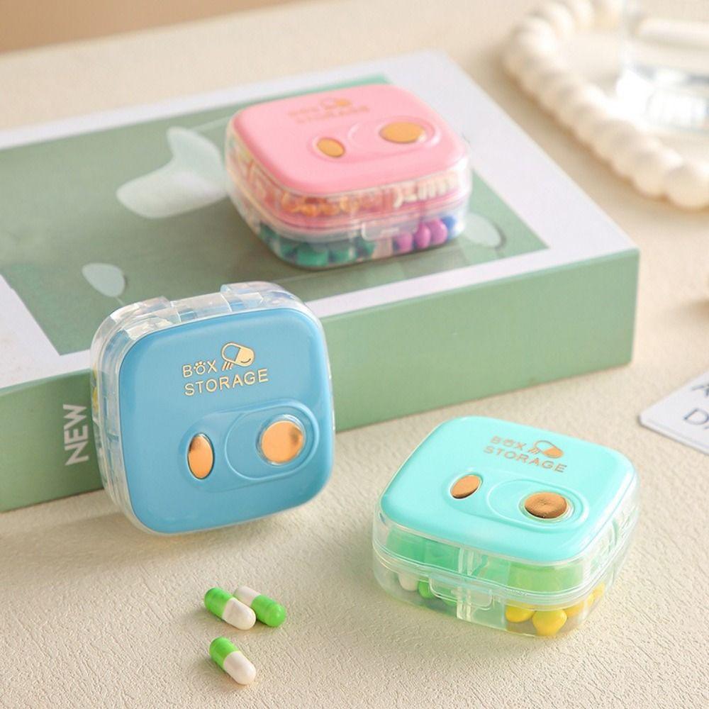 Mini Pillendose Einzelne Fächer Pillenspender Multifunktionale Medikamentenbox für Zuhause