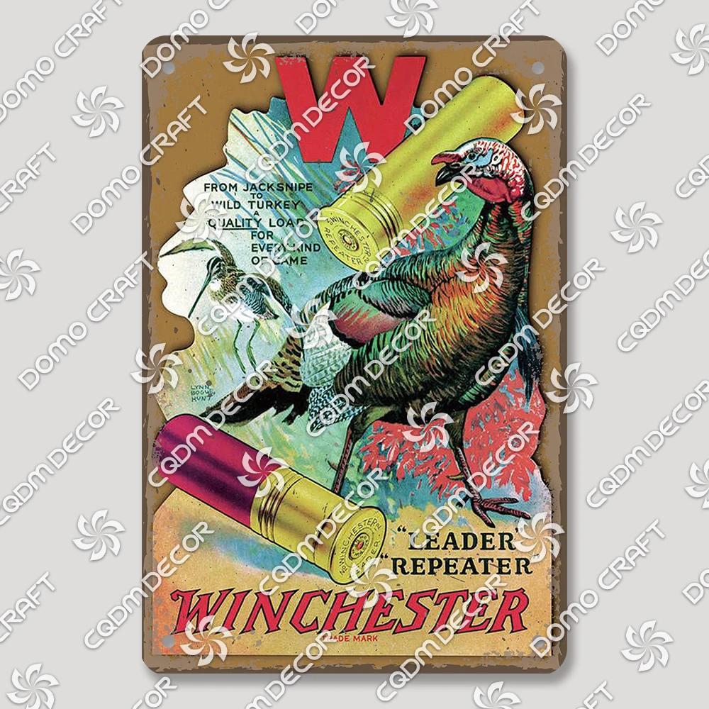 Hunting Metal Tin Signs, Ranger Shotgun Shells Vintage Poster, Retro Duck Elk Bear Metal Plaque, Club Farmhouse Home Wall Decor