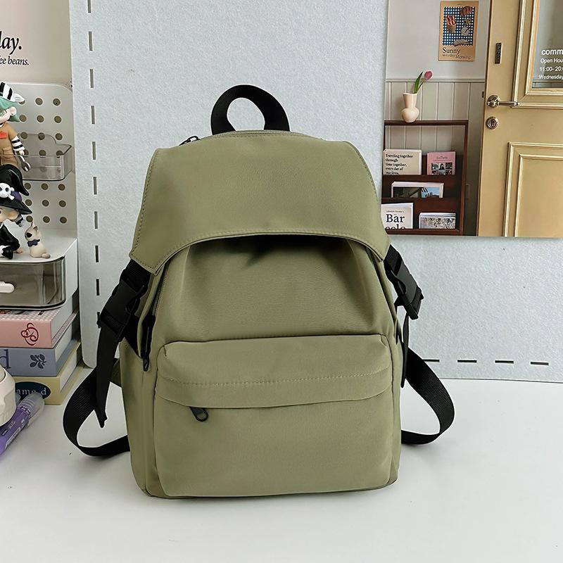 Casual fashion solid color backpack new college student schoolbag going out travel backpack