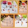 Black Acrylic Cake Display Stand Set with 3mm Thickness 5cm 7cm 10cm Ad Cake Board Nails Wedding Party Table Decoration
