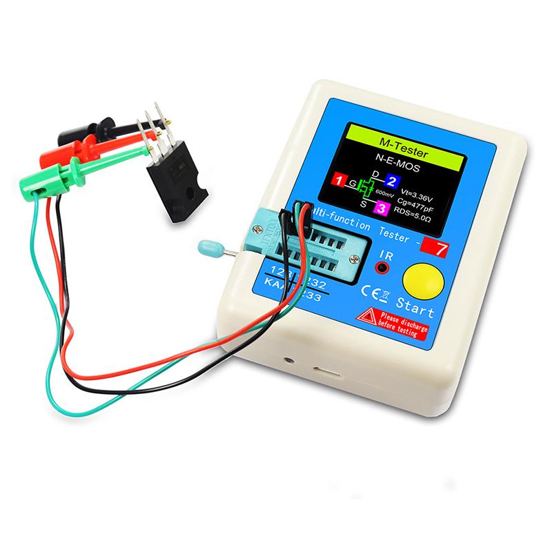 TC1 Multimeter TFT LCD Screen Transistor Tester with High Precision for Diode Triode MOSFET Auto Detection Electronic Workshop Use