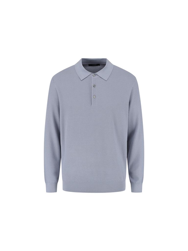 And Z Men'S Machine Washable Knit Collared Long Sleeve Tee_Blg1Et1002