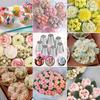 Spritstyll Professional Spritstyllset för Tårtdekoration 7 Blomstertyllar i Rostfritt Stål för Tulpaner Rosor Hemgjorda Bakverk