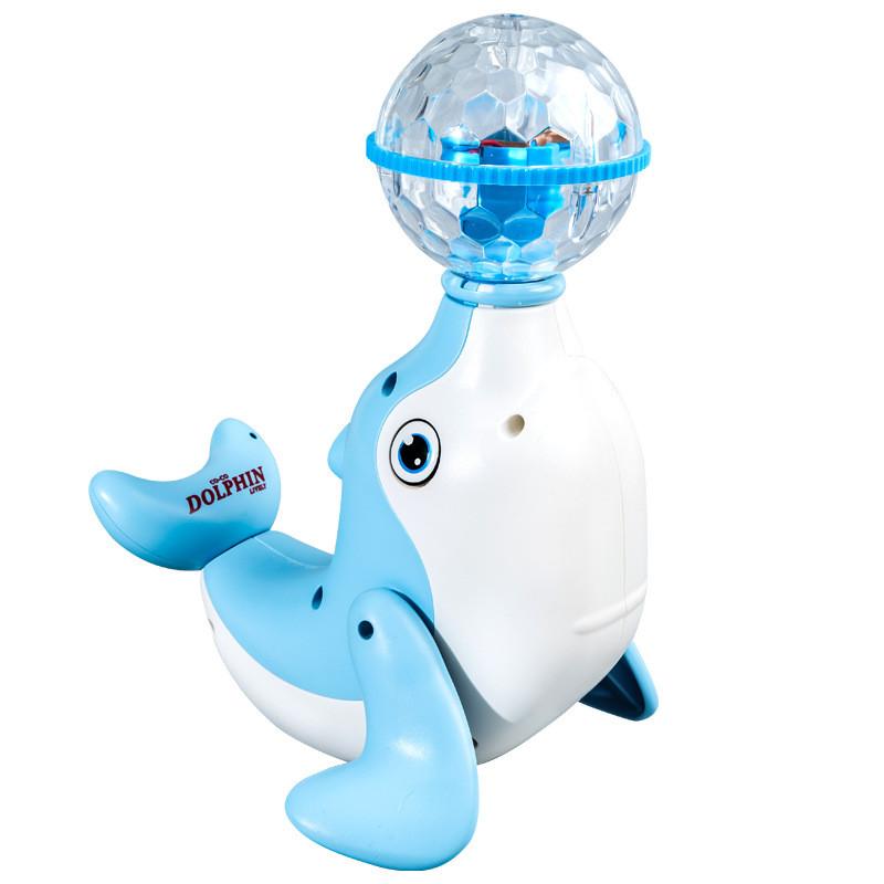 

Light Up Dolphin Toy With Sound And Light For Kids Play And Development Blue Dolphin
