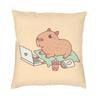 Capybara Yuzu Onzen Bath Pattern Square Pillow Case Home Decorative Cushion Cover Throw Pillow For Car Double-Sided Printing
