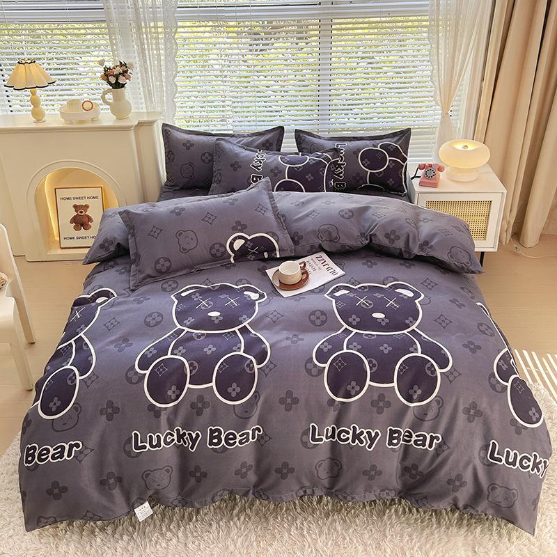 Fresh and Pastoral Style of Plants and Flowers, Dormitory Home Three-piece Set, Four-piece Set, Silky Soft and Delicate Bedding