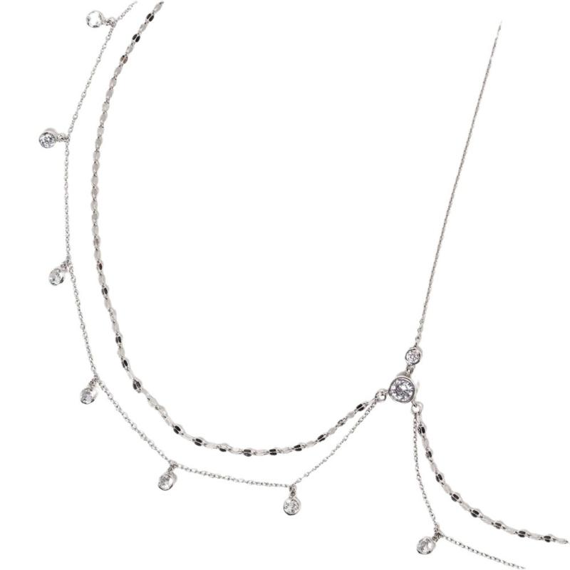 Elegant Crystal Head Chain Stylish Forehead Chain Jewelry Multilayers Tassels Rhinestone Hairpiece for Women Girls