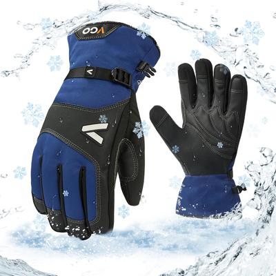 Or or 3M Thinsulate Insulation C120 with Cotton Temless Winter Work Waterproof and Cowhide Leather Gloves for Freezer Snow and 1 Pair GA7760FLWP
