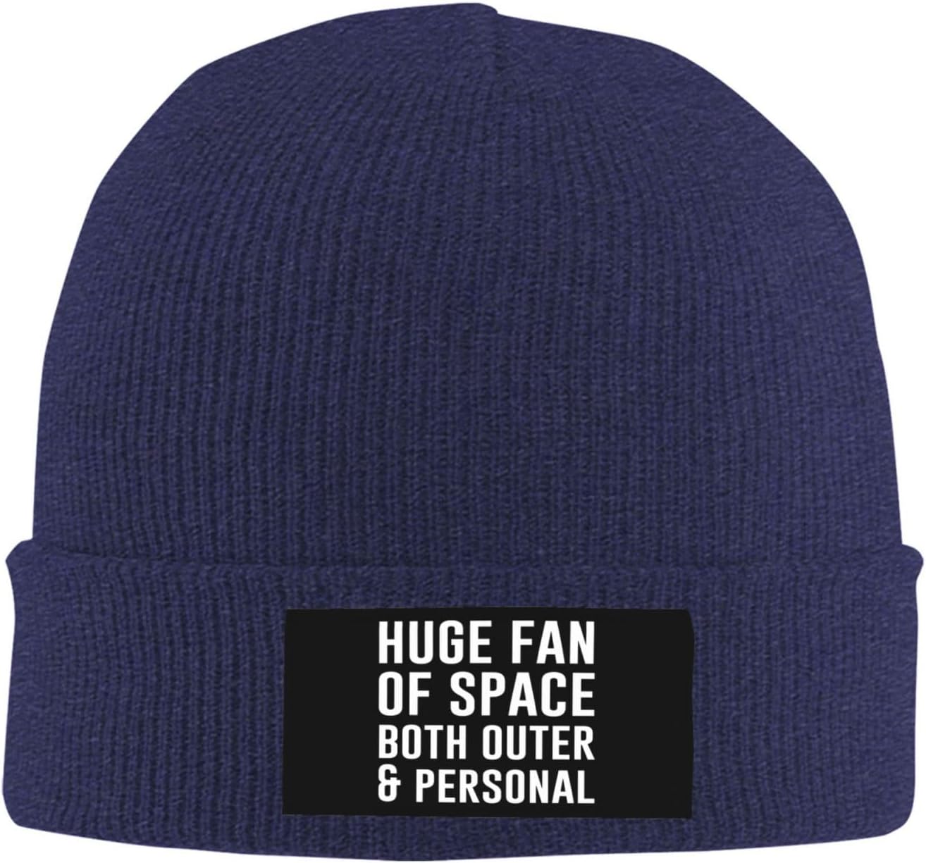 

Huge Fan of Space Both Outer and Personal Hat Black Winter Knit Warm Beanie Fashion Ski Skull Cap for Men Women One Size