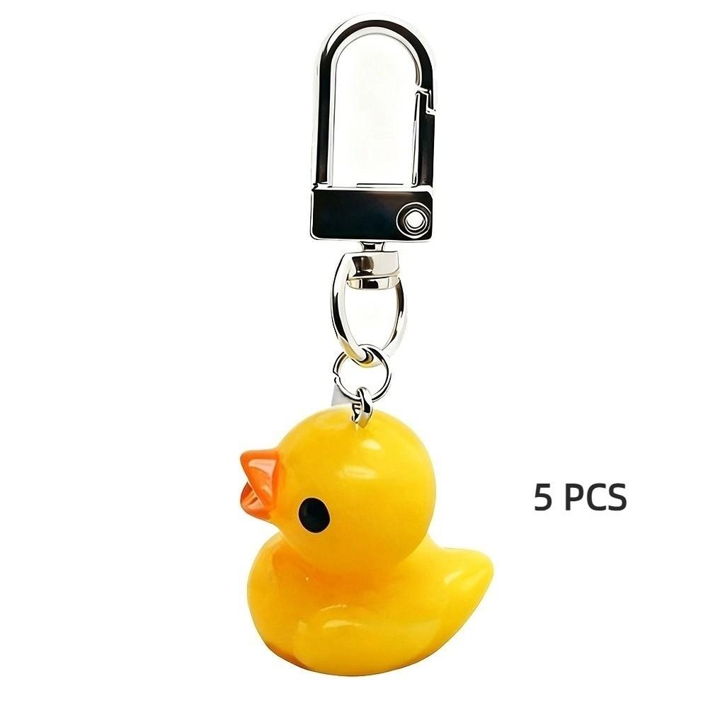 5pcs Little Yellow Duck Mini Key Chain Cartoon Mini Duck Duck Keychain Pendant Mini Bag Accessories Key Decoration Ckass Prize
