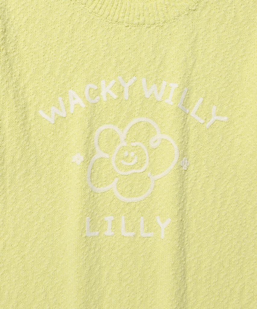 WACKY WILLY Women'S Big Lily Graphic Short Sleeve Knit Green