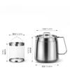 304 Stainless Steel Covered Oil Filter Pot  Household Fryer  Oil Storage Tank Pig Oil Tank  Oil Residue Separation Tool