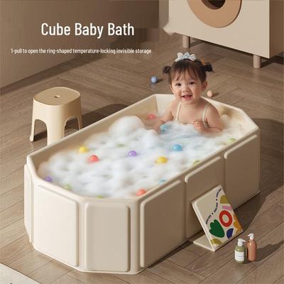 Jia Shu Faltbare Babybadewanne für den Innenbereich - Verdickt & Vergrößert für den Haushaltsgebrauch