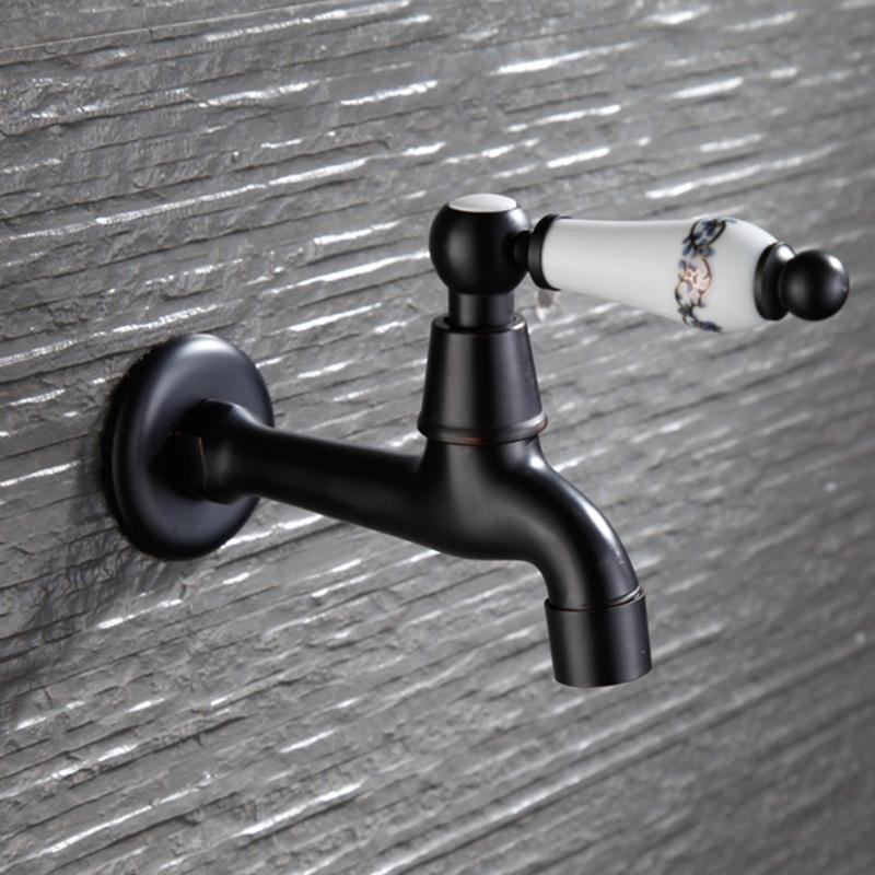 Basin Bathtubs Sink Faucet Brass Single Cold Water Mop Faucet Outdoor Garden Water Tap Wall Mounted Basin Tap Enduring