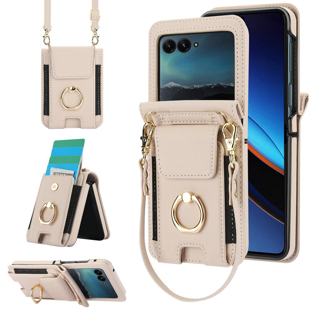 Elastyczny Uchwyt na Karty Portfel Pierścień Klamra Smycz Łańcuszek Etui Dla Motorola Razr60 Ultra Razr 60 50 Ultra 40 Moto Razr Pokrowiec