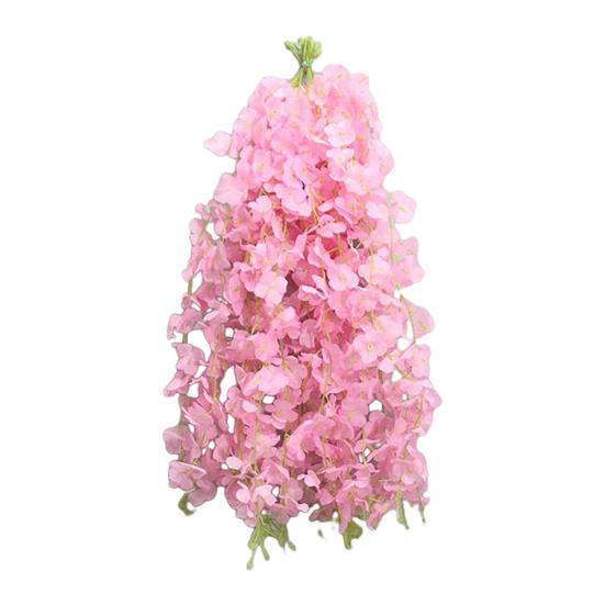 10Pcs Artificial Wisteria Vine Indoor Outdoor Wall Hanging Fake Flower Garland Home Wedding Party Festival Simulated Floral Decoration